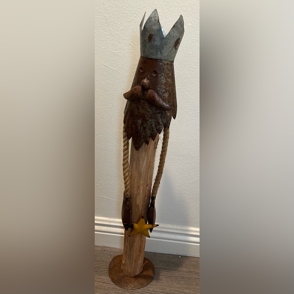 BLOOMINGDALES Vintage Rustic Wise Man Figure Folk Art